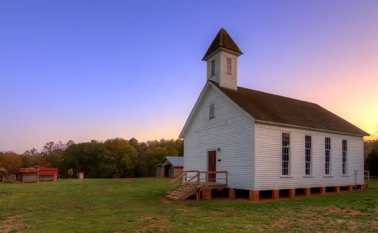 old southern baptist chapel in an historic village